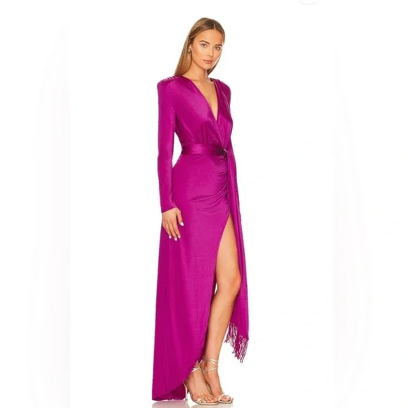 Bronx and Banco Fuchsia Long Sleeve Dress - Picture 3 of 7